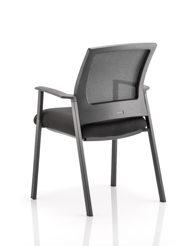 Metro Medium Mesh Back Stacking Visitor Chair with Arms - Image 3