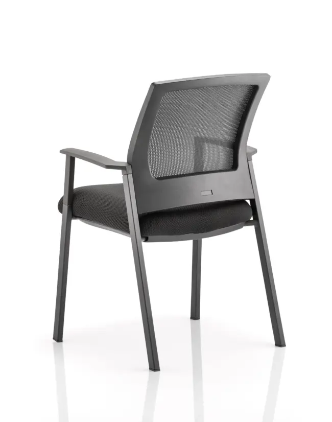 Metro Medium Mesh Back Stacking Visitor Chair with Arms - Image 3