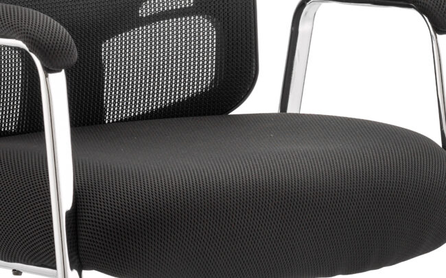 Portland Medium Mesh Back (Straight Leg) Visitor Chair with Arms - Image 4