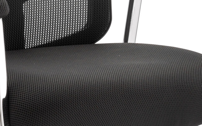 Portland Medium Mesh Back (Straight Leg) Visitor Chair with Arms - Image 5