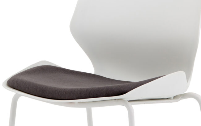 Florence White Frame Fabric Seat Visitor Chair - Image 7