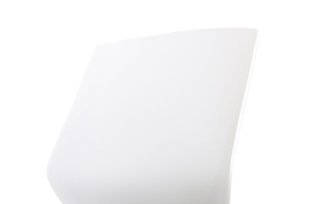 Florence White Frame Fabric Seat High Stool Chair - Image 8