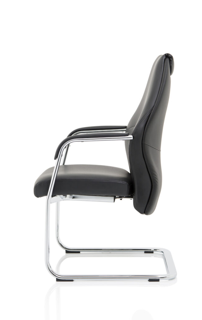 Mien High Back Leather Cantilever Visitor Office Chair - Image 8