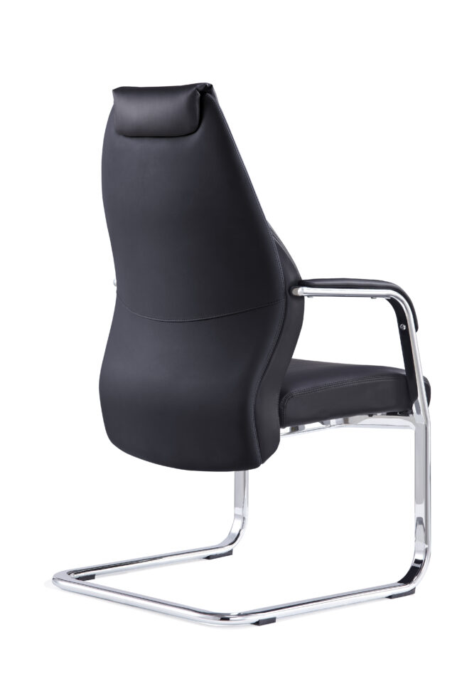 Mien High Back Leather Cantilever Visitor Office Chair - Image 11