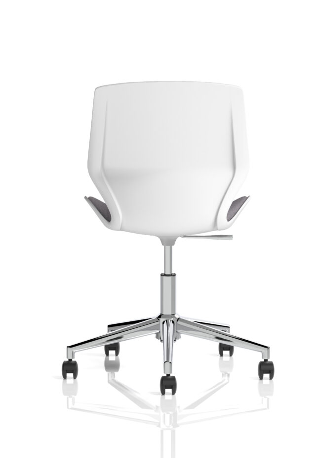 Florence 5 Star Base White Frame Fabric Visitor Chair - Image 6