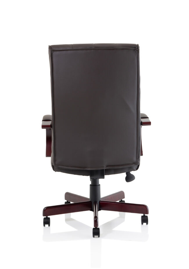 Chesterfield High Back Leather Executive Office Chair with Arms - Image 6