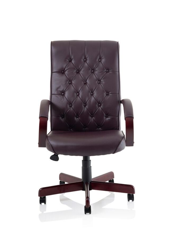 Chesterfield High Back Leather Executive Office Chair with Arms - Image 10