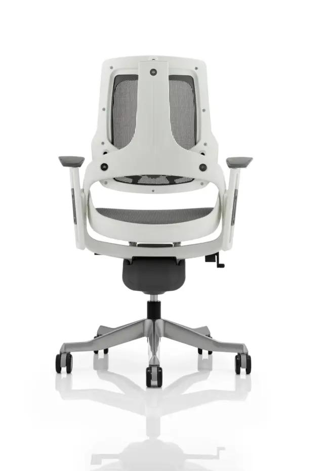 Zure High Back White Shell Executive Office Chair with Arms - Image 4