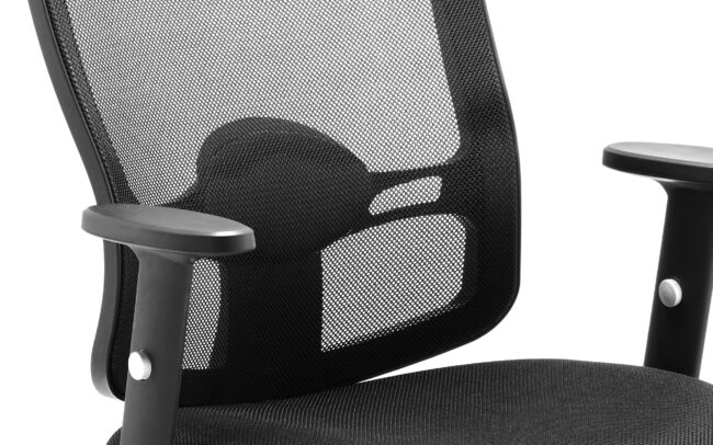 Portland Mesh Back Cantilever Visitor Chair with Arms - Image 6