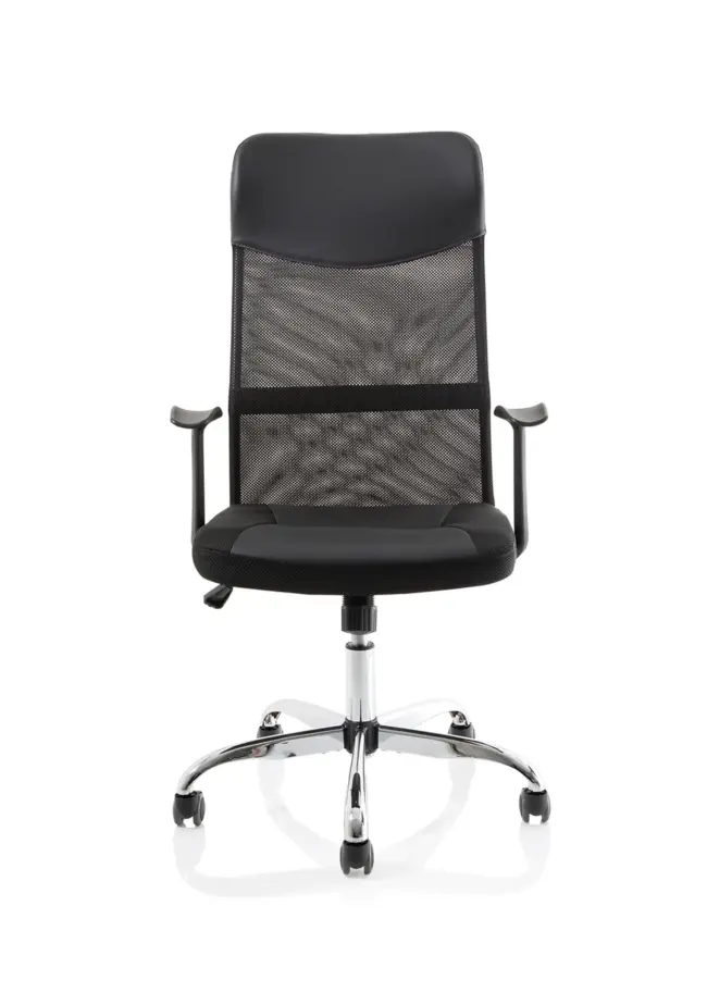Vegalite High Mesh Back Black Executive Office Chair with Arms - Image 2