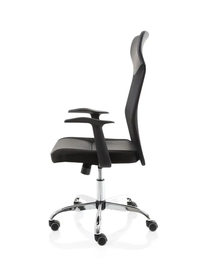 Vegalite High Mesh Back Black Executive Office Chair with Arms - Image 4