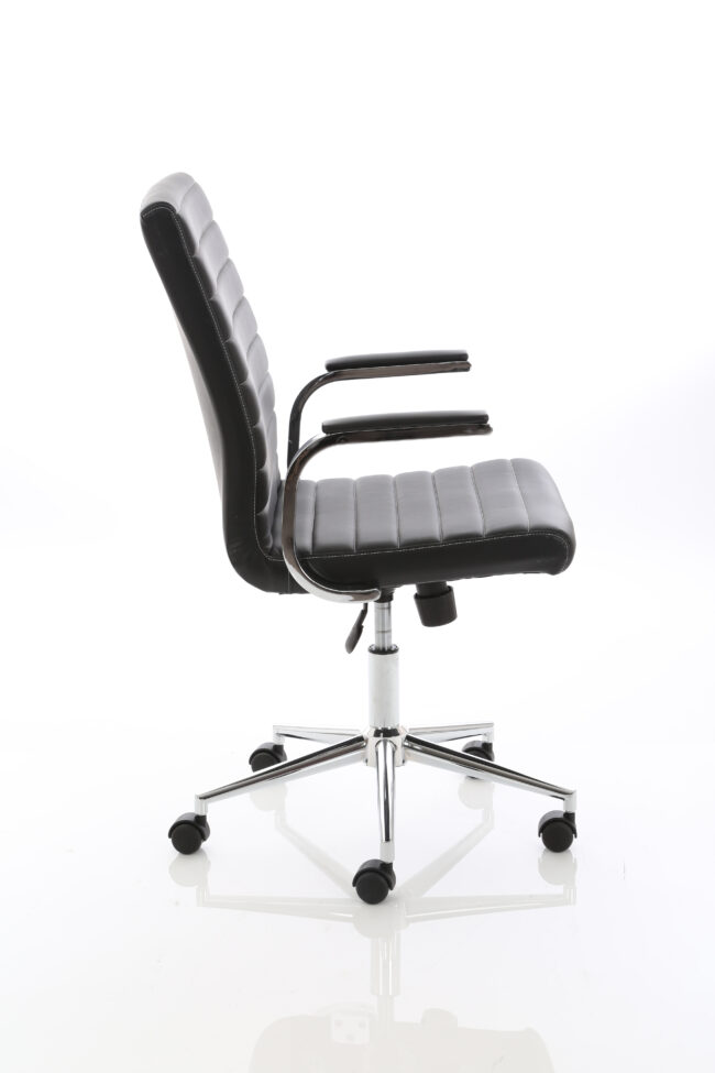 Ezra Medium Back Leather Executive Office Chair with Arms - Image 5