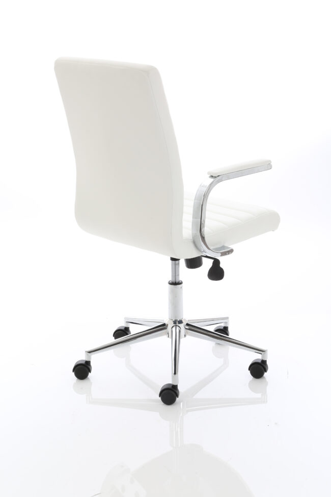 Ezra Medium Back Leather Executive Office Chair with Arms - Image 17