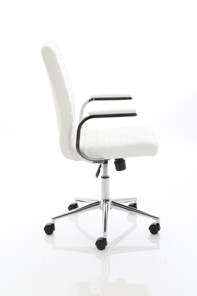Ezra Medium Back Leather Executive Office Chair with Arms - Image 18