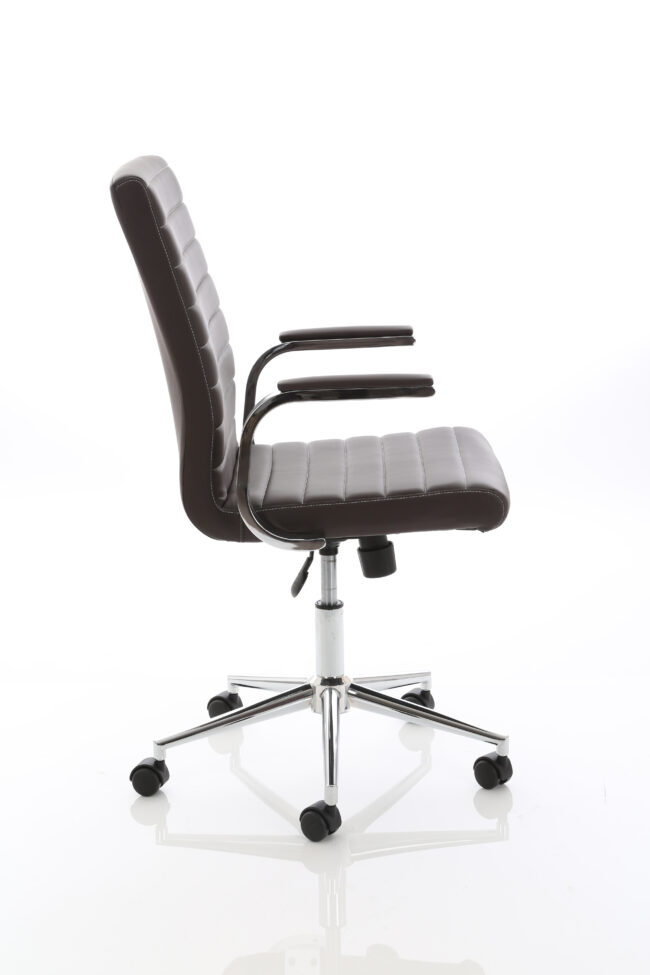 Ezra Medium Back Leather Executive Office Chair with Arms - Image 32