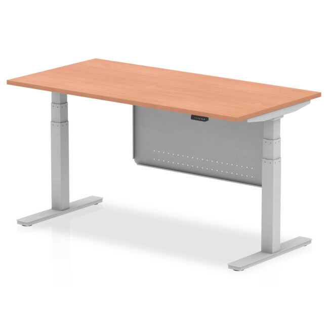 Air Height Adjustable Desk without Cable Ports with Steel Modesty Panel - Image 38