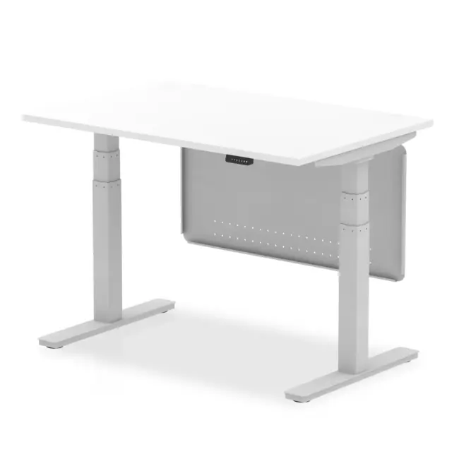 Air Height Adjustable Desk without Cable Ports with Steel Modesty Panel - Image 17