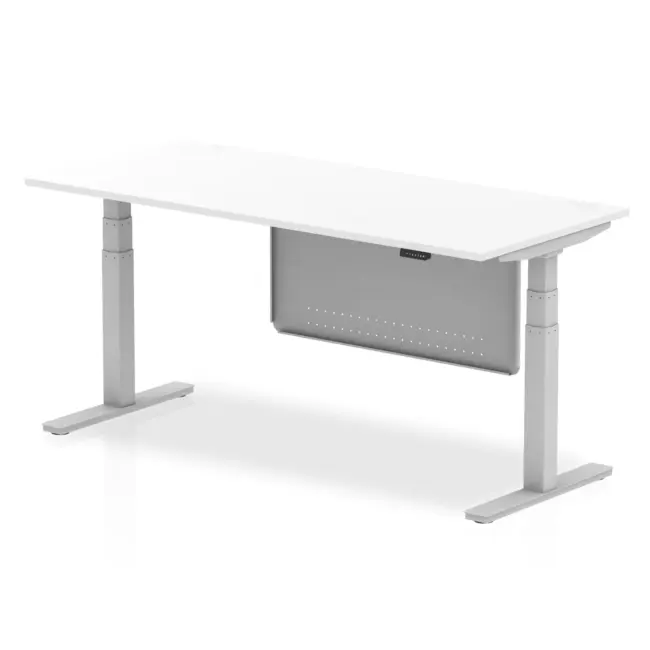 Air Height Adjustable Desk without Cable Ports with Steel Modesty Panel - Image 71