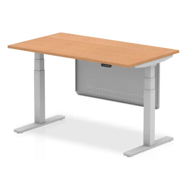 Air Height Adjustable Desk without Cable Ports with Steel Modesty Panel - Image 29