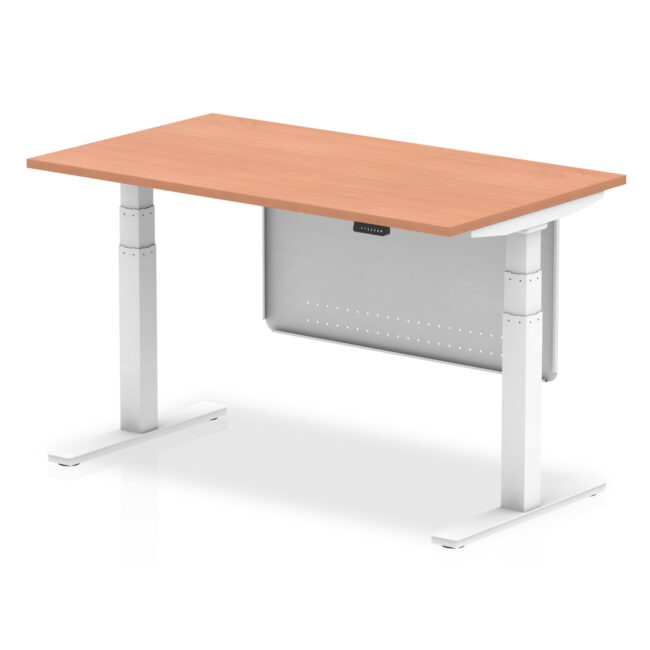 Air Height Adjustable Desk without Cable Ports with Steel Modesty Panel - Image 21