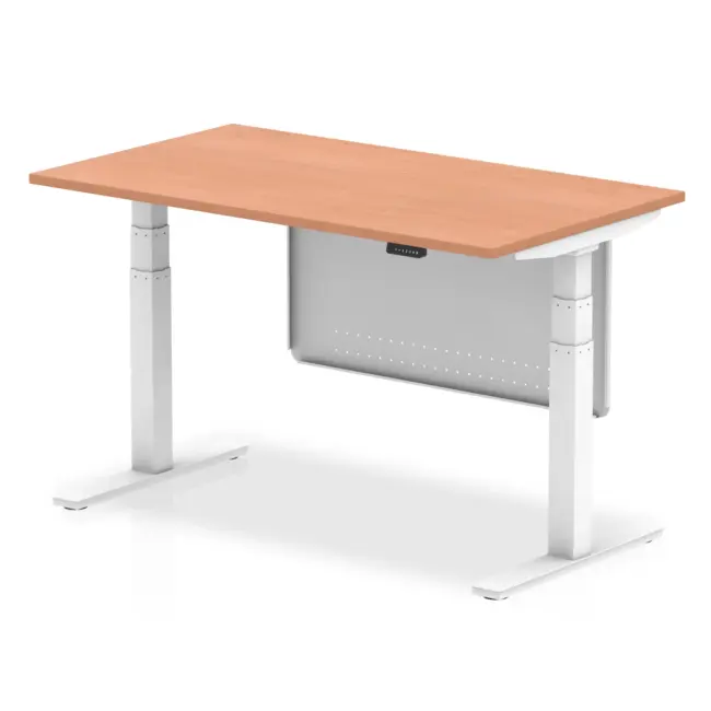Air Height Adjustable Desk without Cable Ports with Steel Modesty Panel - Image 21