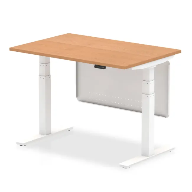 Air Height Adjustable Desk without Cable Ports with Steel Modesty Panel - Image 12