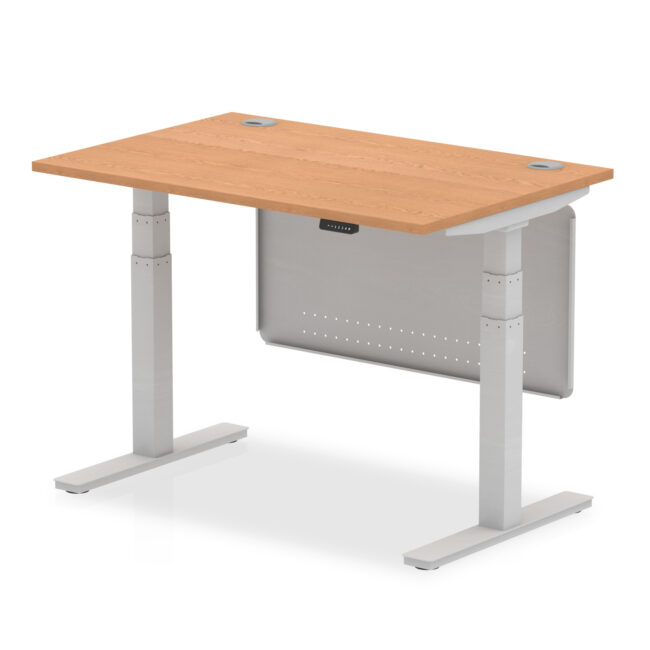 Air Height Adjustable Desk With Cable Ports With Steel Modesty Panel - Image 11