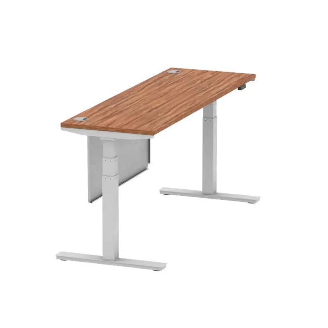 Air Height Adjustable Slimline Desk With Cable Ports With Steel Modesty Panel - Image 219
