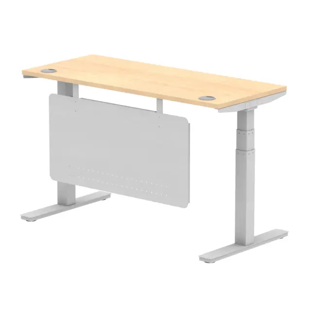 Air Height Adjustable Slimline Desk With Cable Ports With Steel Modesty Panel - Image 103