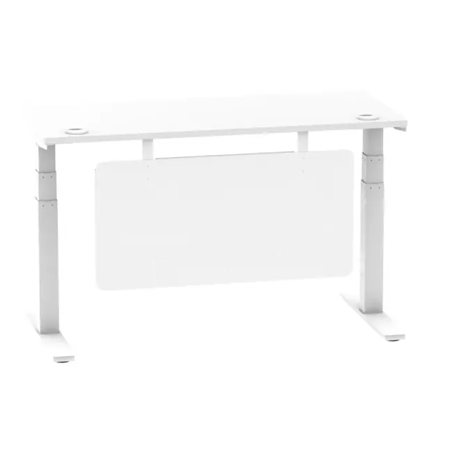 Air Height Adjustable Slimline Desk With Cable Ports With Steel Modesty Panel - Image 86