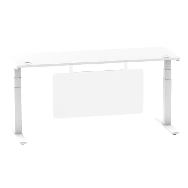 Air Height Adjustable Slimline Desk With Cable Ports With Steel Modesty Panel - Image 248