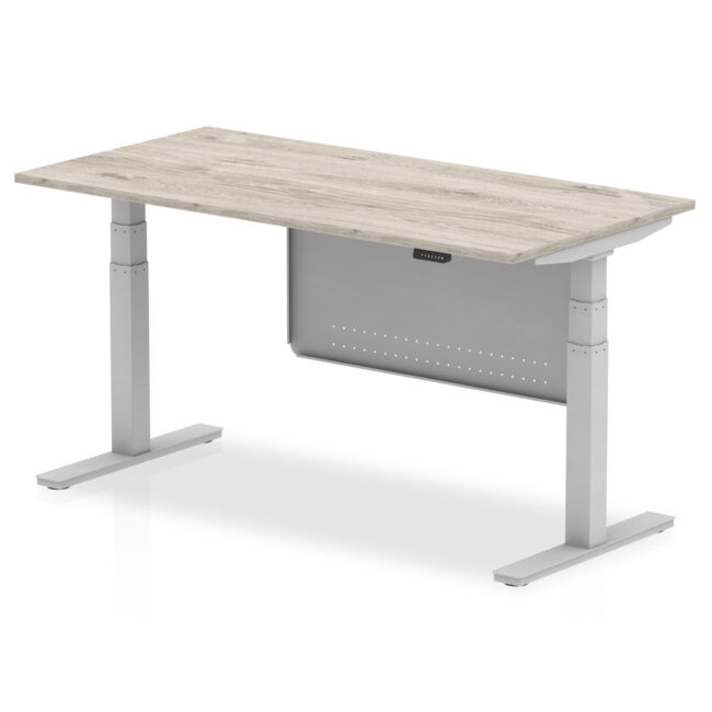 Air Height Adjustable Desk without Cable Ports with Steel Modesty Panel - Image 41