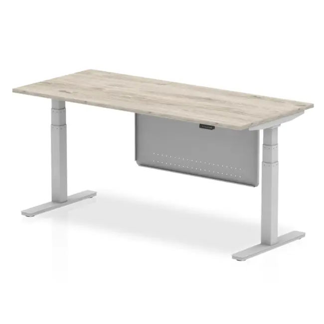 Air Height Adjustable Desk without Cable Ports with Steel Modesty Panel - Image 59
