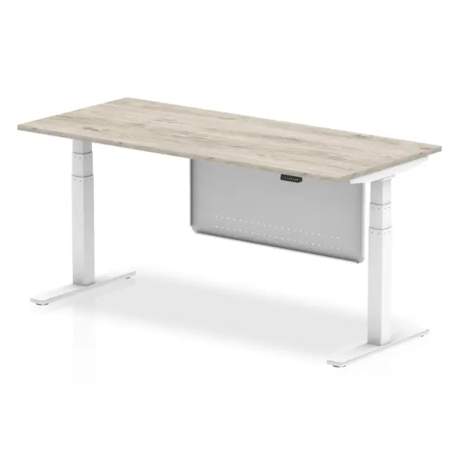 Air Height Adjustable Desk without Cable Ports with Steel Modesty Panel - Image 60