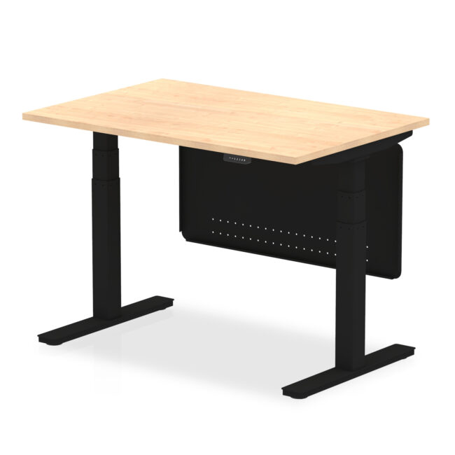 Air Height Adjustable Desk without Cable Ports with Steel Modesty Panel - Image 7