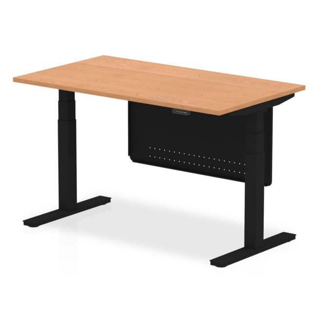 Air Height Adjustable Desk without Cable Ports with Steel Modesty Panel - Image 28
