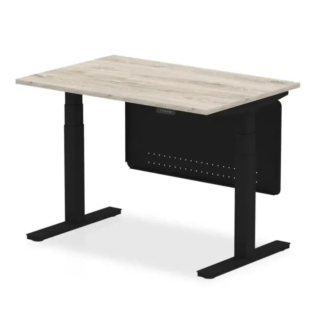Air Height Adjustable Desk without Cable Ports with Steel Modesty Panel - Image 4