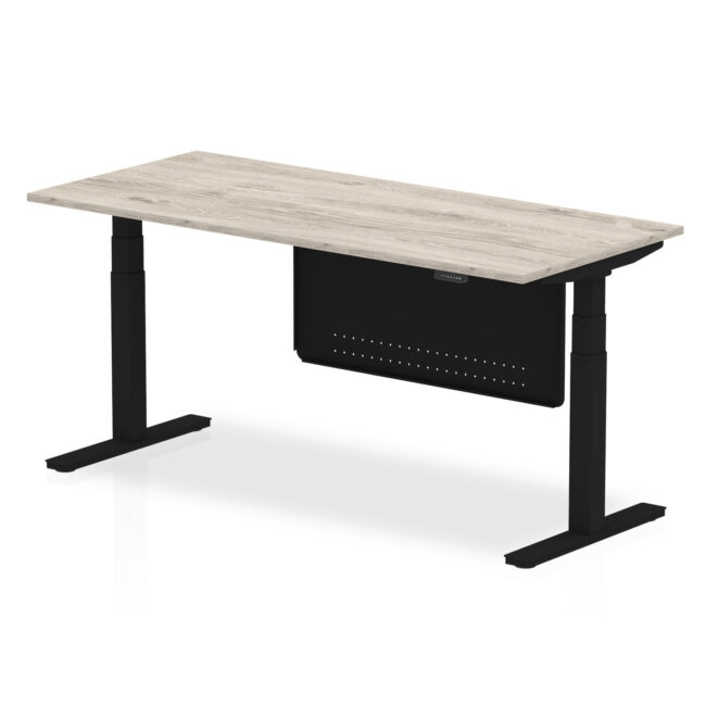 Air Height Adjustable Desk without Cable Ports with Steel Modesty Panel - Image 58