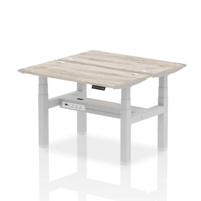 Air Back-to-Back Slimline Height Adjustable Bench Desk - 2 Person - Image 8