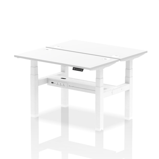 Air Back-to-Back Slimline Height Adjustable Bench Desk - 2 Person - Image 21
