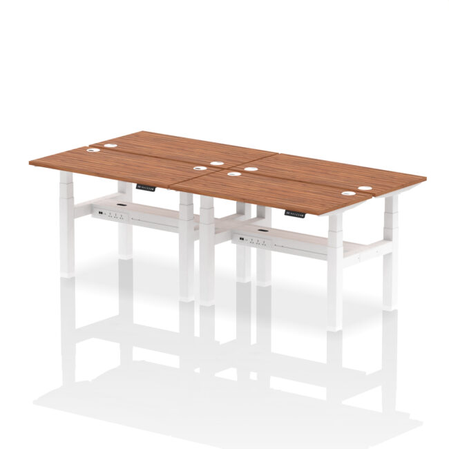 Air Back-to-Back Slimline Height Adjustable Bench Desk - 4 Person - Image 18