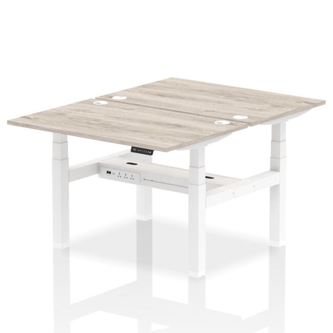 Air Back-to-Back Height Adjustable Bench Desk - 2 Person - Image 9