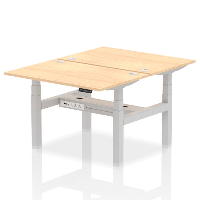 Air Back-to-Back Height Adjustable Bench Desk - 2 Person - Image 11