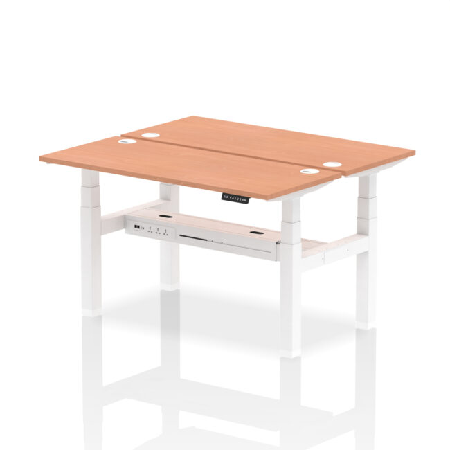 Air Back-to-Back Slimline Height Adjustable Bench Desk - 2 Person - Image 24