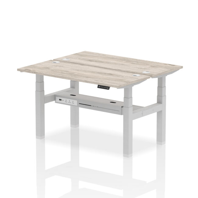 Air Back-to-Back Slimline Height Adjustable Bench Desk - 2 Person - Image 29