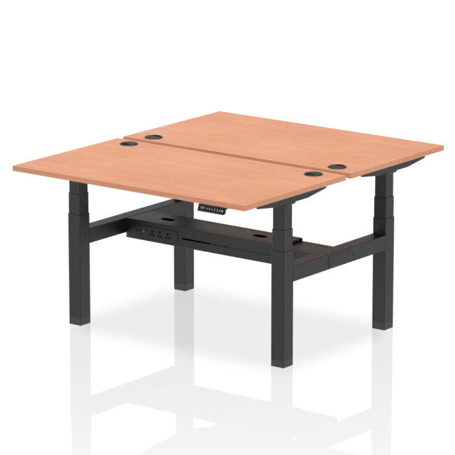 Air Back-to-Back Height Adjustable Bench Desk - 2 Person - Image 22
