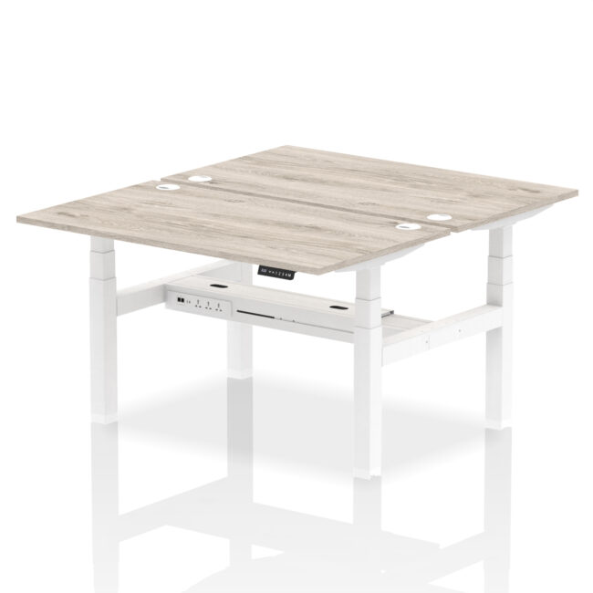 Air Back-to-Back Height Adjustable Bench Desk - 2 Person - Image 30