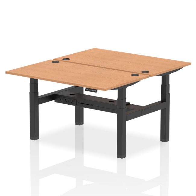 Air Back-to-Back Height Adjustable Bench Desk - 2 Person - Image 34