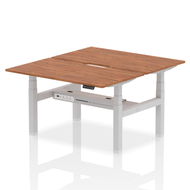 Air Back-to-Back Scalloped Edge Height Adjustable Bench Desk - 2 Person - Image 32