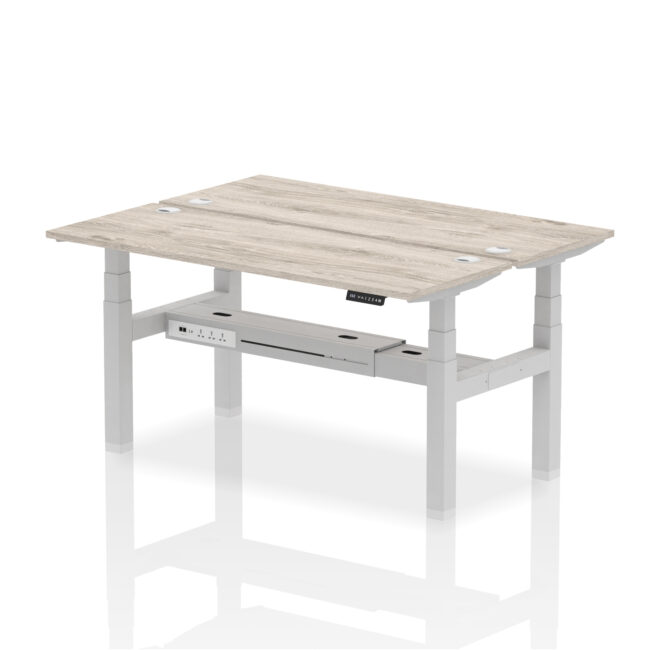 Air Back-to-Back Slimline Height Adjustable Bench Desk - 2 Person - Image 50